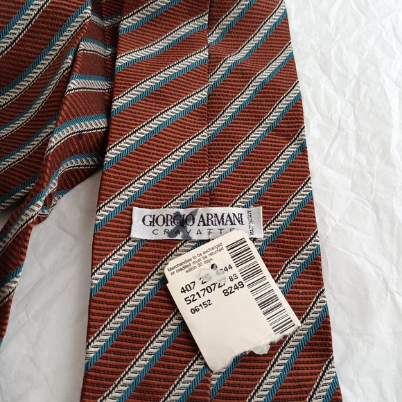 Giorgio Armani cravatte men's striped vtg tie
